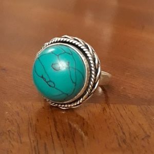 Sterling Silver Malachite ring